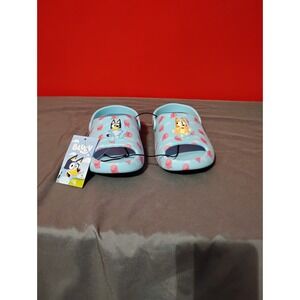 Bluey & Bingo Toddler Kids Blue Comfort Slides Size 11-12